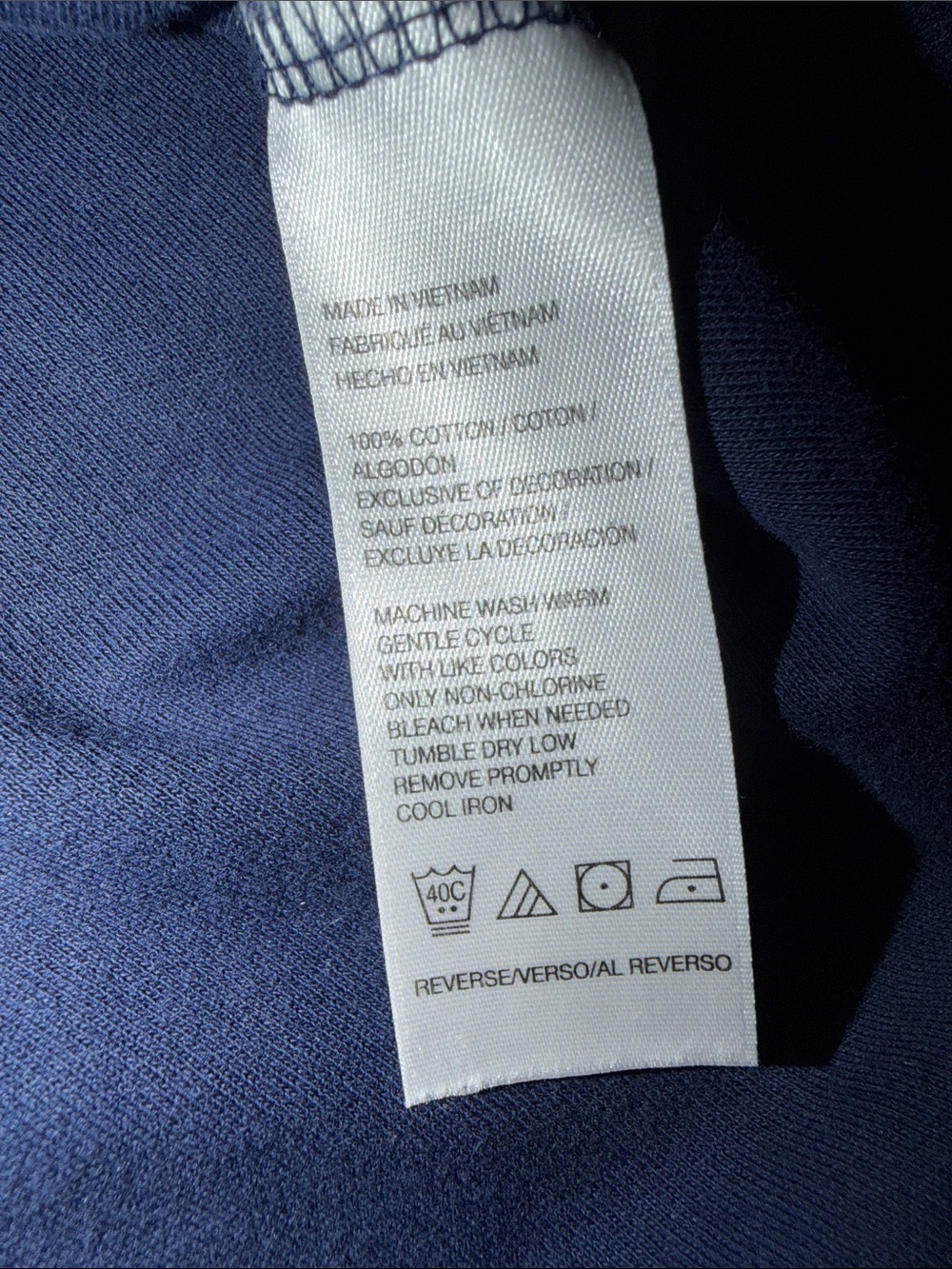 Izod Vintage Navy Sleeveless Polo Tank with Light Blue Trim & 3/4 Zipper - Picture 10 of 10
